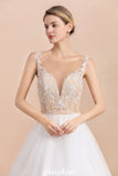 MISSHOW offers Gorgeous Illusion Neck Button Sleeveless White Ball Gown Wedding Dress at a good price from White,Ivory,Champagne,Tulle to A-line Floor-length them. Stunning yet affordable Sleeveless .