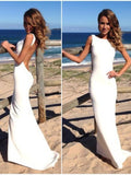 Gorgeous Mermaid High Neck Sleeveless Spandex Floor-Length Prom Dresses