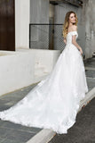 MISSHOW offers Gorgeous Off the Shoulder White aline Bridal Gown Garden Lace Appliques Wedding Dress at a good price from White,Ivory,Tulle to A-line,Ball Gown,Princess Floor-length them. Stunning yet affordable Cap Sleeves .