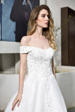 MISSHOW offers Gorgeous Off the Shoulder White aline Bridal Gown Garden Lace Appliques Wedding Dress at a good price from White,Ivory,Tulle to A-line,Ball Gown,Princess Floor-length them. Stunning yet affordable Cap Sleeves .