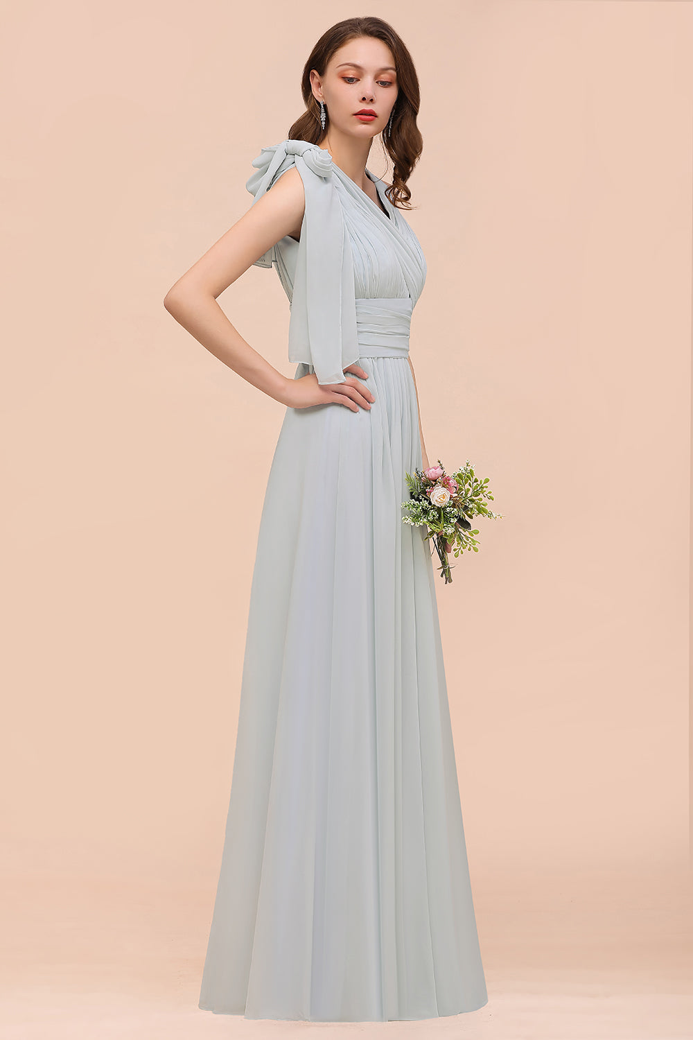 Gorgeous Ruffle Convertible Mist Chiffon Bridesmaid dresses