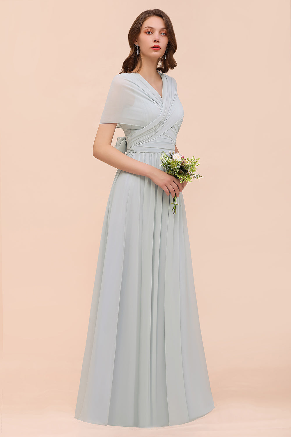Gorgeous Ruffle Convertible Mist Chiffon Bridesmaid dresses