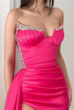 Gorgeous Sleeveless Sequined A-line Split Front Prom Dress-misshow.com