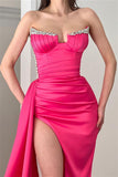 Gorgeous Sleeveless Sequined A-line Split Front Prom Dress-misshow.com