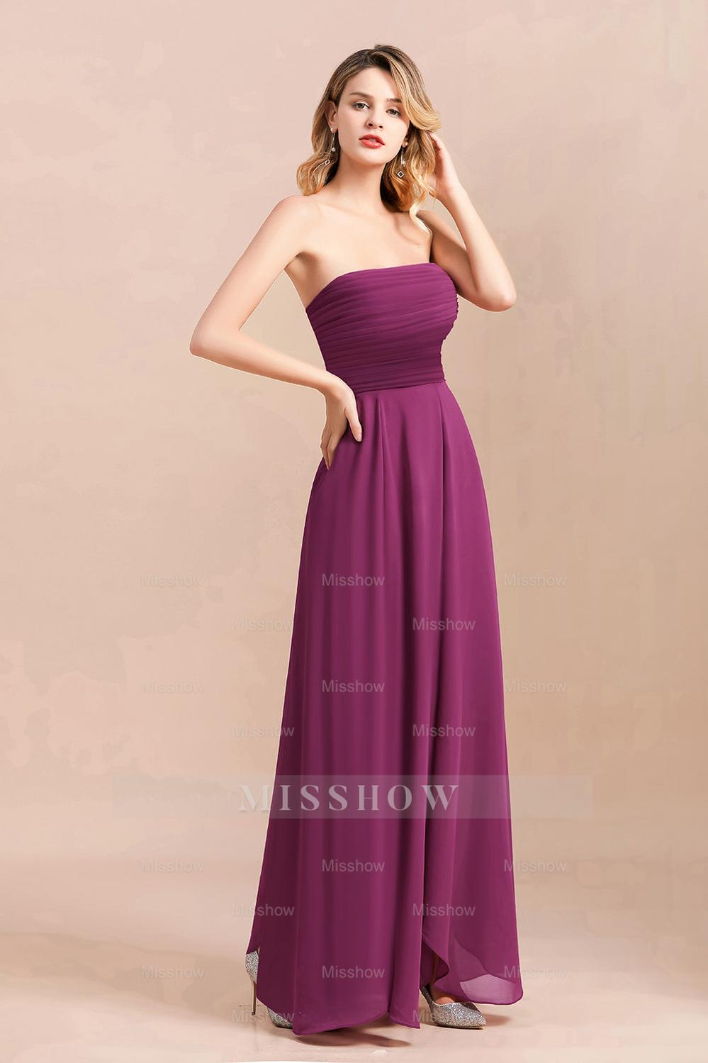 Gorgeous Strapless Ruffle Bridesmaid Dresses with Petal Hemline Gorgeous Strapless Ruffle Bridesmaid Dresses with Petal Hemline