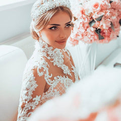 Find this Chic Deep V-neck White Wedding Dressat Misshow, available in everyone color and size you could possibly imagine, which makes picking out the perfect prom dress for your big day easily!