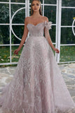 Gorgeous Sweetheart Off-the-shoulder Beading A-line Prom Dress-misshow.com