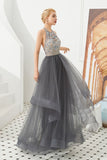 MISSHOW offers Halter Beadings Aline Tulle Layers Prom Dress Sleeveless Evening Dress at a good price from Gray,Tulle to A-line,Ball Gown Floor-length them. Stunning yet affordable Sleeveless Prom Dresses,Evening Dresses,Quinceanera dresses.