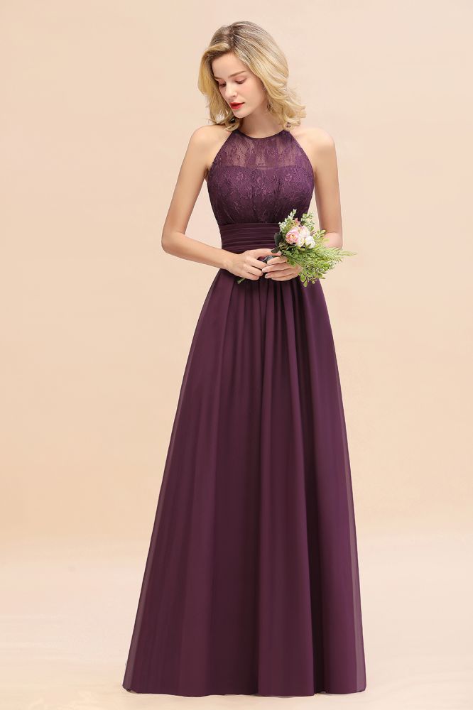 Halter Purple Floral Lace Maxi Bridesamid Dress Aline Wedding Guest Dress Halter Purple Floral Lace Maxi Bridesamid Dress Aline Wedding Guest Dress