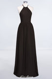 MISSHOW offers Halter Sleeveless Floor-Length Bridesmaid Dress with Ruffles at a good price from 100D Chiffon to A-line Floor-length them. Lightweight yet affordable home,beach,swimming useBridesmaid Dresses.