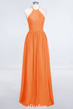 MISSHOW offers Halter Sleeveless Floor-Length Bridesmaid Dress with Ruffles at a good price from 100D Chiffon to A-line Floor-length them. Lightweight yet affordable home,beach,swimming useBridesmaid Dresses.