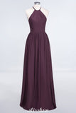 MISSHOW offers Halter Sleeveless Floor-Length Bridesmaid Dress with Ruffles at a good price from 100D Chiffon to A-line Floor-length them. Lightweight yet affordable home,beach,swimming useBridesmaid Dresses.