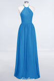 MISSHOW offers Halter Sleeveless Floor-Length Bridesmaid Dress with Ruffles at a good price from 100D Chiffon to A-line Floor-length them. Lightweight yet affordable home,beach,swimming useBridesmaid Dresses.