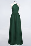 MISSHOW offers Halter Sleeveless Floor-Length Bridesmaid Dress with Ruffles at a good price from 100D Chiffon to A-line Floor-length them. Lightweight yet affordable home,beach,swimming useBridesmaid Dresses.