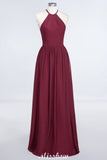 MISSHOW offers Halter Sleeveless Floor-Length Bridesmaid Dress with Ruffles at a good price from 100D Chiffon to A-line Floor-length them. Lightweight yet affordable home,beach,swimming useBridesmaid Dresses.