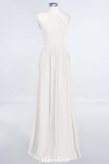 MISSHOW offers Halter Sleeveless Floor-Length Bridesmaid Dress with Ruffles at a good price from 100D Chiffon to A-line Floor-length them. Lightweight yet affordable home,beach,swimming useBridesmaid Dresses.