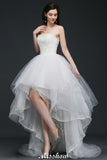 This elegant V-neck Tulle wedding dress with Appliques could be custom made in plus size for curvy women. Plus size Sleeveless A-line bridal gowns are classic yet cheap.