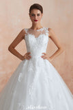 This elegant Jewel Tulle wedding dress with Lace could be custom made in plus size for curvy women. Plus size Sleeveless A-line,Ball Gown,Princess bridal gowns are classic yet cheap.