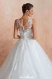 This elegant Jewel Tulle wedding dress with Lace could be custom made in plus size for curvy women. Plus size Sleeveless A-line,Ball Gown,Princess bridal gowns are classic yet cheap.