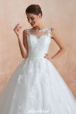 This elegant Jewel Tulle wedding dress with Lace could be custom made in plus size for curvy women. Plus size Sleeveless A-line,Ball Gown,Princess bridal gowns are classic yet cheap.