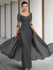 A Line Princess Square Neck Floor Length Mother Of The Bride Dresses