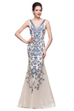 MISSHOW offers gorgeous Ivory V-neck party dresses with delicately handmade Crystal,Appliques,Sequined in size 0-26W. Shop Floor-length prom dresses at affordable prices.