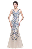 MISSHOW offers gorgeous Ivory V-neck party dresses with delicately handmade Crystal,Appliques,Sequined in size 0-26W. Shop Floor-length prom dresses at affordable prices.