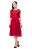 A plus size Fuchsia bridesmaid dress made of Tulle are trendy for  . Shop MISSHOW with elaborately designed Lace,Appliques,Ribbons gowns for your bridesmaids.