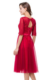 A plus size Fuchsia bridesmaid dress made of Tulle are trendy for  . Shop MISSHOW with elaborately designed Lace,Appliques,Ribbons gowns for your bridesmaids.