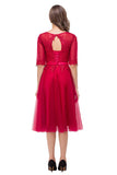 A plus size Fuchsia bridesmaid dress made of Tulle are trendy for  . Shop MISSHOW with elaborately designed Lace,Appliques,Ribbons gowns for your bridesmaids.