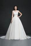Lace A-line Jewel Delicate Wedding Dress