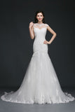 Lace Mermaid Jewel Elegant Wedding Dress