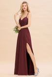 MISSHOW offers Lace Spaghetti Straps Prom Dresses, A-Line Sleeveless Side Split Evening Dresses at a good price from Misshow