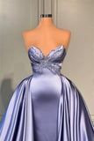 Lavender Long Glitter A-line Sleeveless Prom Dress With Beads-misshow.com