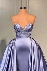 Lavender Long Glitter A-line Sleeveless Prom Dress With Beads-misshow.com