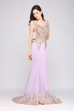 MISSHOW offers gorgeous Lilac Scoop party dresses with delicately handmade Beading in size 0-26W. Shop Floor-length prom dresses at affordable prices.