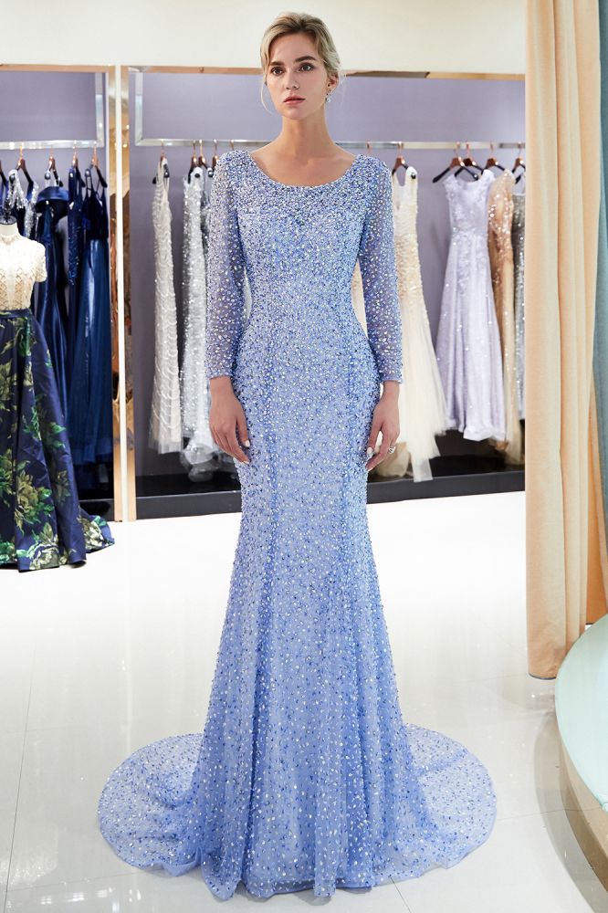 Looking for Prom Dresses,Evening Dresses in Tulle, Mermaid style, and Gorgeous Sequined work  MISSHOW has all covered on this elegant Long Sleeves Floor Length Sequins Formal Party Dresses