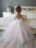 Lovely Cap Sleeves Princess Flower Girl Dress