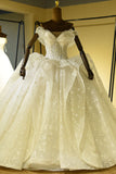 Luxury Sweetheart Lace-up Tulle Ball Gown Wedding Dress with Ruffles