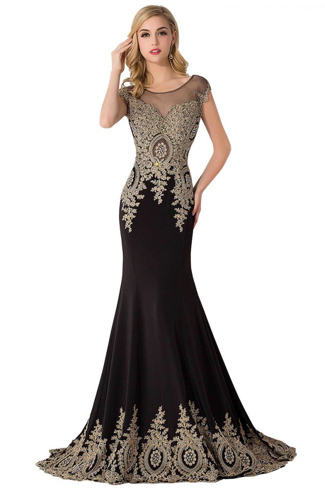 MISSHOW offers Mermaid Court Train Chiffon Evening Dress with Appliques at a cheap price from Red,Regency,Royal Blue,Dark Navy, 100D Chiffon to Mermaid  hem. Stunning yet affordable Sleeveless Prom Dresses,Evening Dresses.