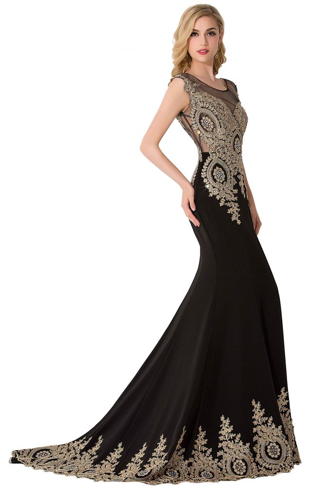 MISSHOW offers Mermaid Court Train Chiffon Evening Dress with Appliques at a cheap price from Red,Regency,Royal Blue,Dark Navy, 100D Chiffon to Mermaid  hem. Stunning yet affordable Sleeveless Prom Dresses,Evening Dresses.