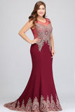 MISSHOW offers gorgeous Burgundy Jewel party dresses with delicately handmade Appliques in size 0-26W. Shop Floor-length prom dresses at affordable prices.