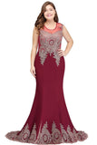 MISSHOW offers gorgeous Burgundy Jewel party dresses with delicately handmade Appliques in size 0-26W. Shop Floor-length prom dresses at affordable prices.