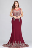 MISSHOW offers gorgeous Burgundy Jewel party dresses with delicately handmade Appliques in size 0-26W. Shop Floor-length prom dresses at affordable prices.