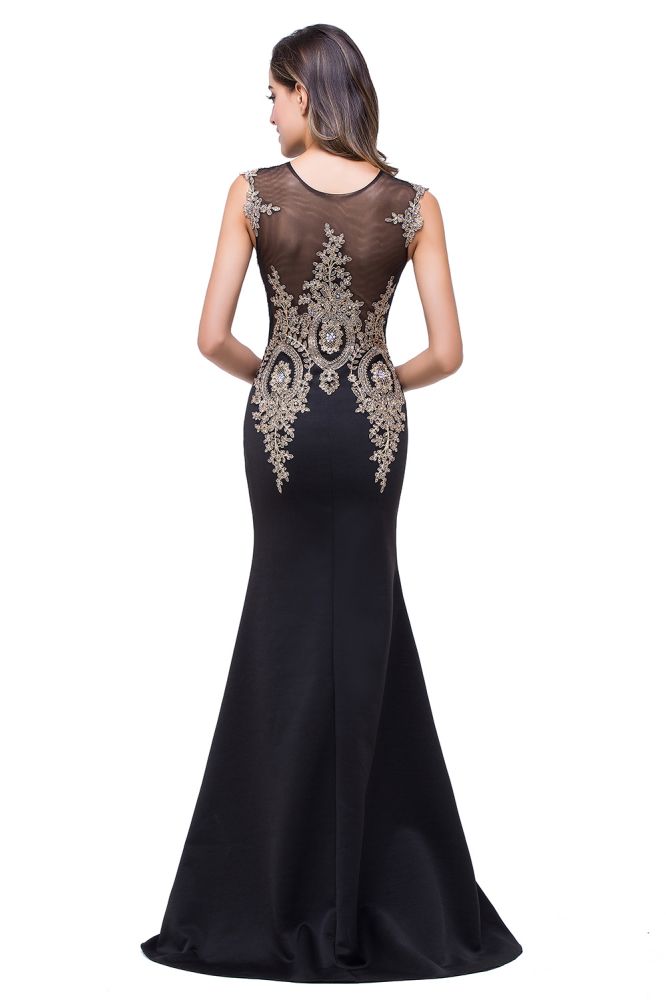MISSHOW offers Mermaid Floor-length Chiffon Evening Dress with Appliques at a cheap price from Nude pink,Dusty Rose,Red,Burgundy,Royal Blue,Dark Navy,Black,Peacock,Mint Green, 100D Chiffon to Mermaid Floor-length hem. Stunning yet affordable Sleeveless Prom Dresses,Evening Dresses.