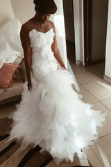 Find this Chic Deep V-neck White Wedding Dressat Misshow, available in everyone color and size you could possibly imagine, which makes picking out the perfect prom dress for your big day easily!