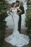 Mermaid Lace Wedding Dress Beautiful Sweetheart Bridal Wears leeve Decorations
