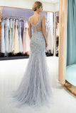 MISSHOW offers Mermaid Sleeveless Illusion Neckline Crystal Sqeuined Tulle Evening Dress at a good price from Gray,Tulle to Mermaid Floor-length them. Stunning yet affordable Sleeveless Prom Dresses,Evening Dresses.