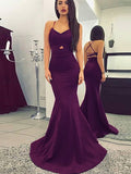 Mermaid Spaghetti Straps Sleeveless With Ruched Jersey Prom Dresses