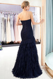 Looking for Prom Dresses,Evening Dresses in Tulle, Mermaid style, and Gorgeous Ruffles work  MISSHOW has all covered on this elegant Mermaid Sweetheart Strapless Draped Tulle Long Evening Dress